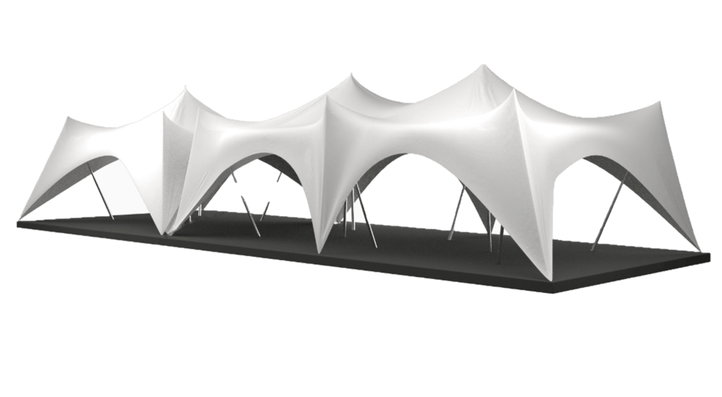 Crown palapinė  172 kv. m, 20 x 8,5 m