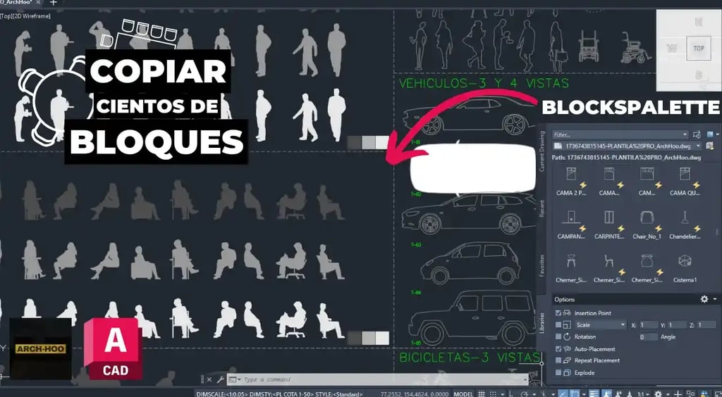 Copia 1000 Bloques en Segundos en AutoCAD | "Blockspalette