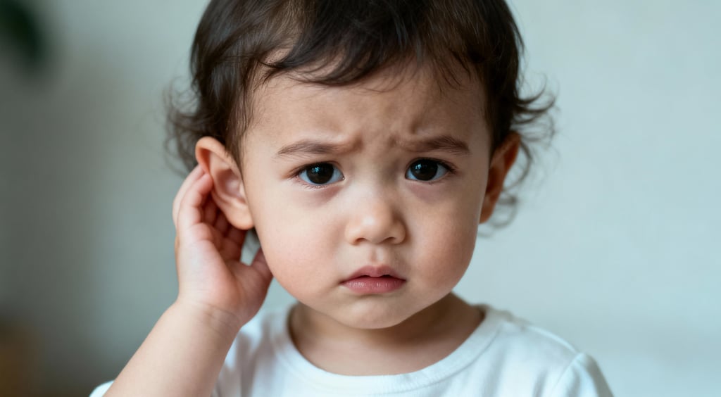 Criança em teste auditivo: detecção precoce de perda auditiva para desenvolvimento normal da fala