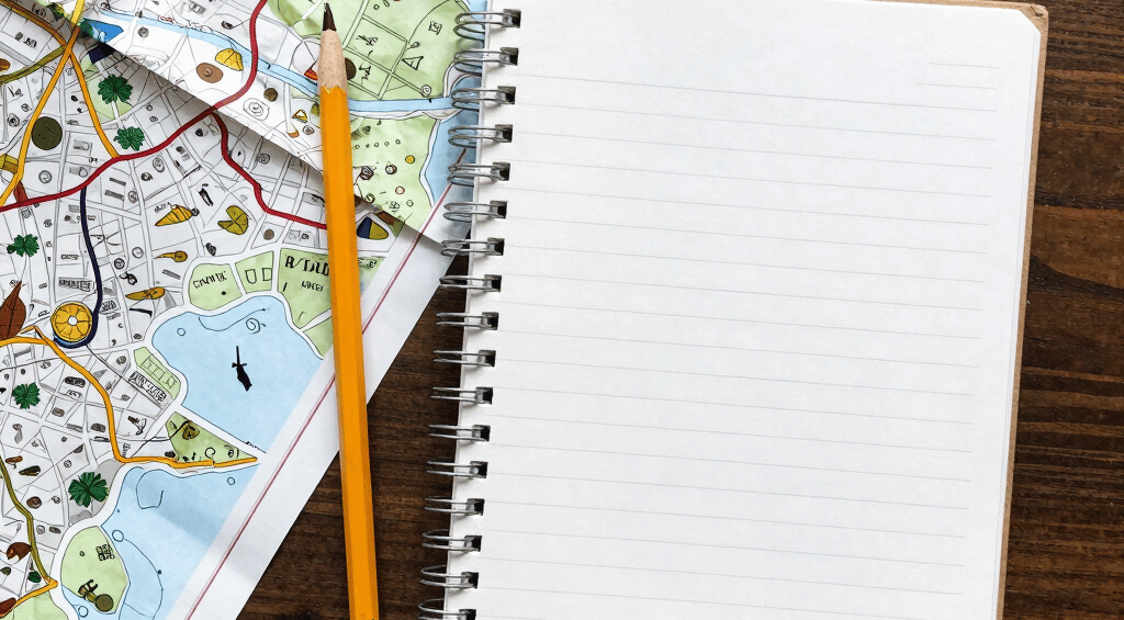 eyeglasses on map