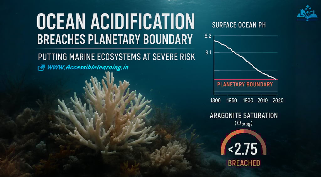 Ocean Acidification Breaches Planetary Boundary: A Tipping Point for Marine Life