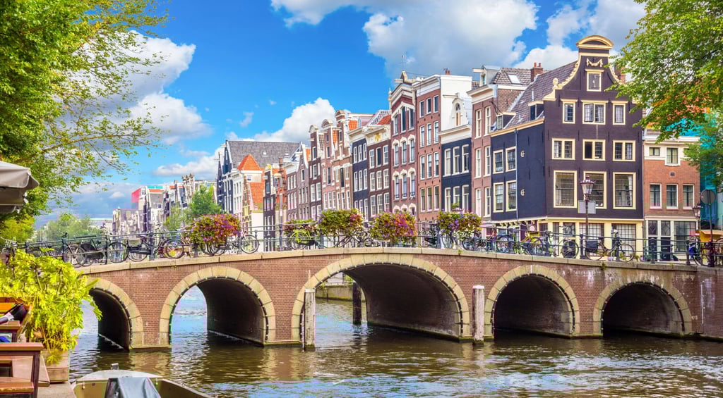 canais de Amsterdam