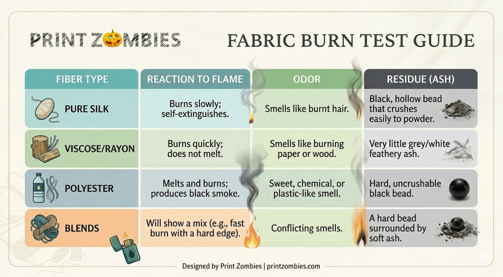 how to check if the fabric is genuine silk or Polyester