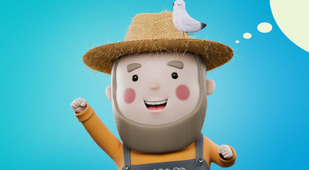 mascote 3D personagem 3D