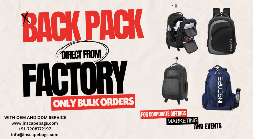 image showing all types of backpack and school bags and written bulk orders only direct from factory