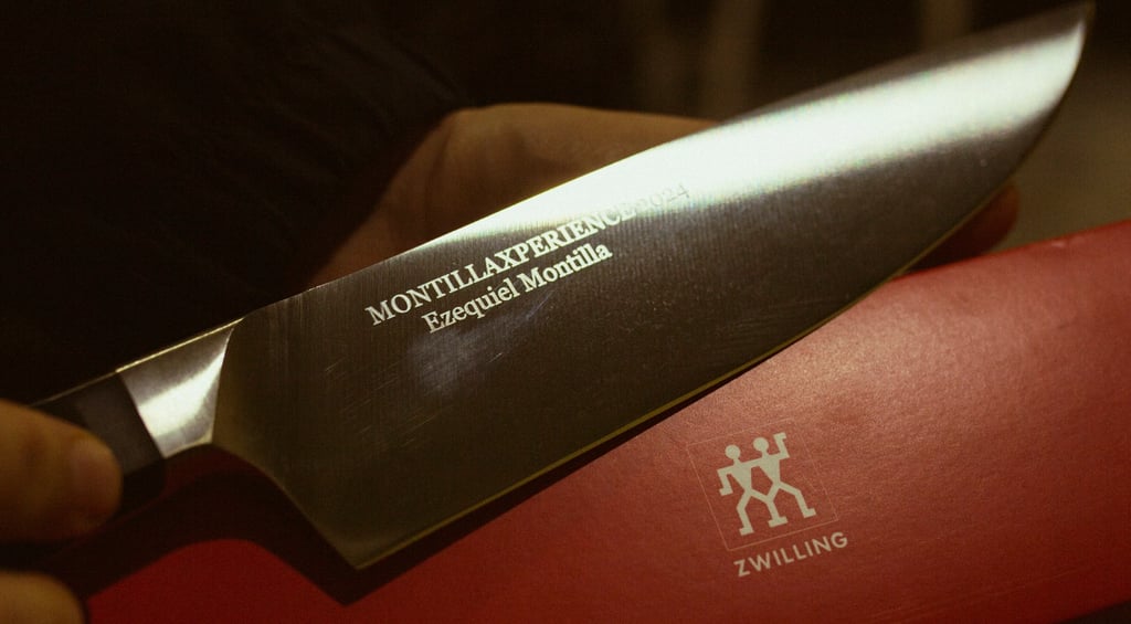Cuchillo personalizado de Zwilling para el cocinero Ezequiel Montilla