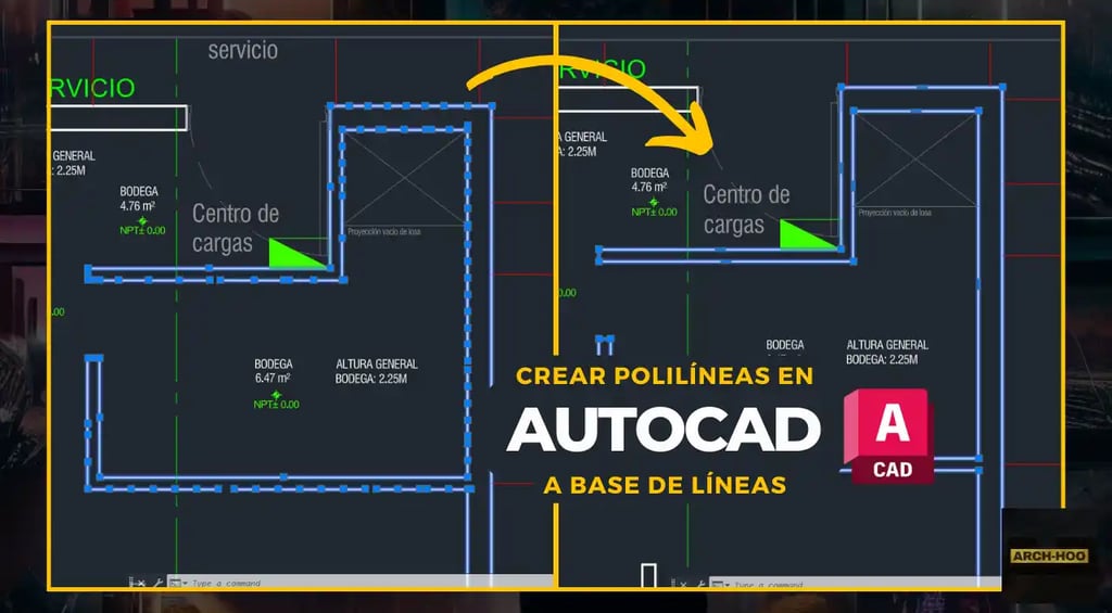 Crear polilíneas en AutoCAD