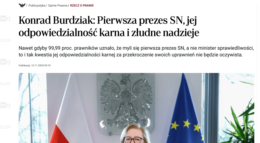 Wypowiedź adwokata ze Szczecina w sprawie z zakresu prawa karnego.
