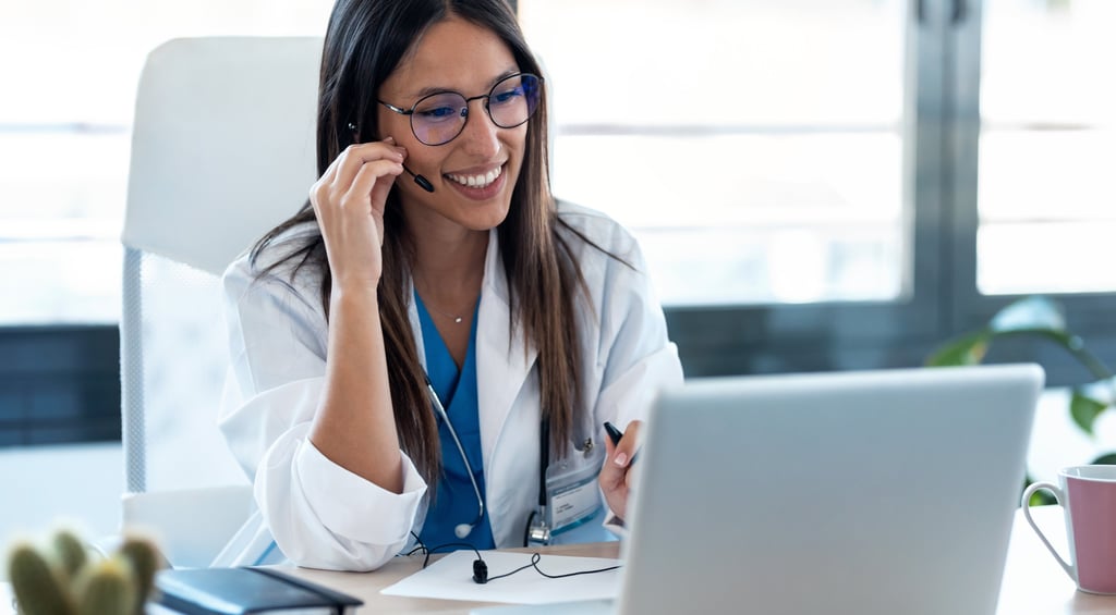 online phentermine doctor. talking to patient
