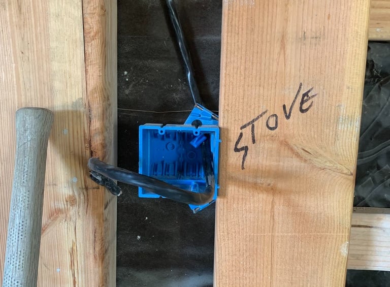 Adding outlet for stove