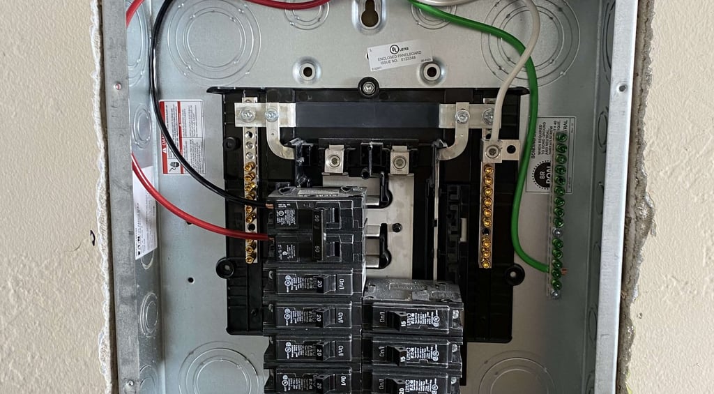 Electric panel without cover