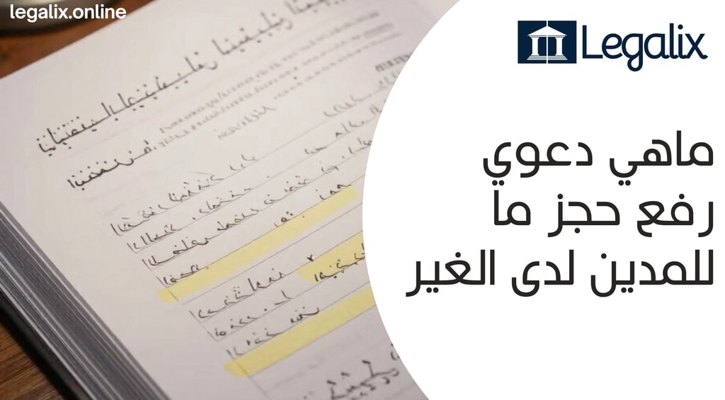 دعوي رفع حجز ما للمدين لدى الغير