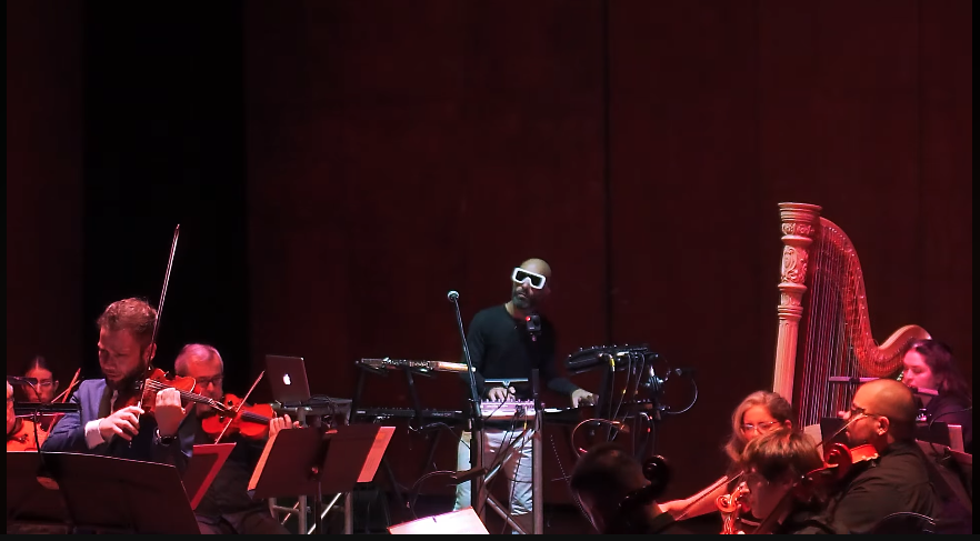 David De Mata playing electronics in 4 Seasons Recomposed