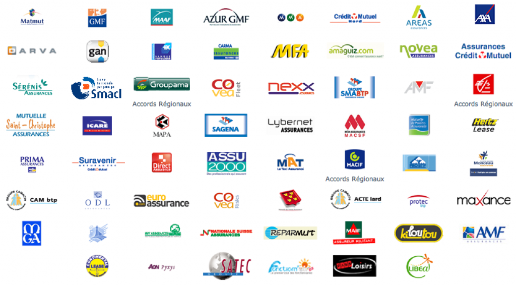 Logos de nos assurances partenaires (plombier agréé assurance)