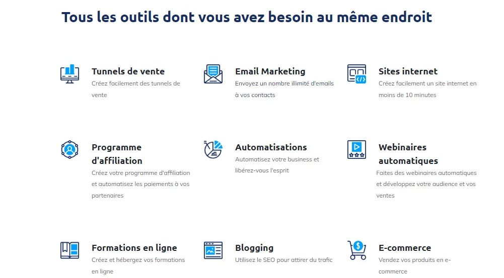Systeme.io outils