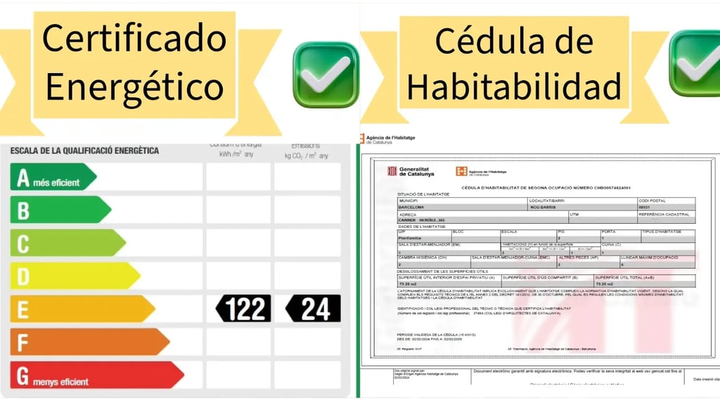 certificado energetico y cedula de habitabilidad
