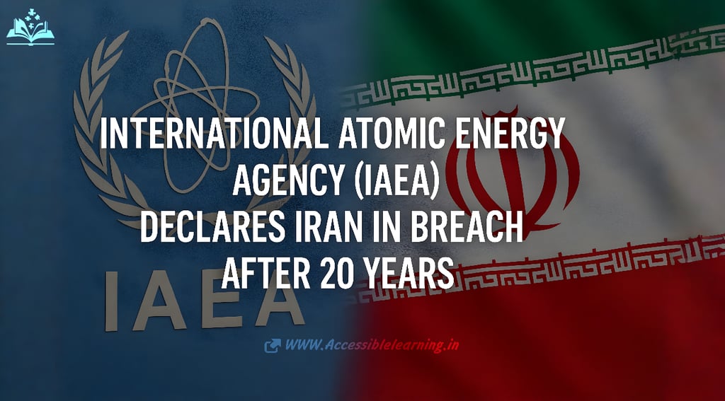 International Atomic Energy Agency (IAEA) Declares Iran in Breach After 20 Years: A Critical Turning