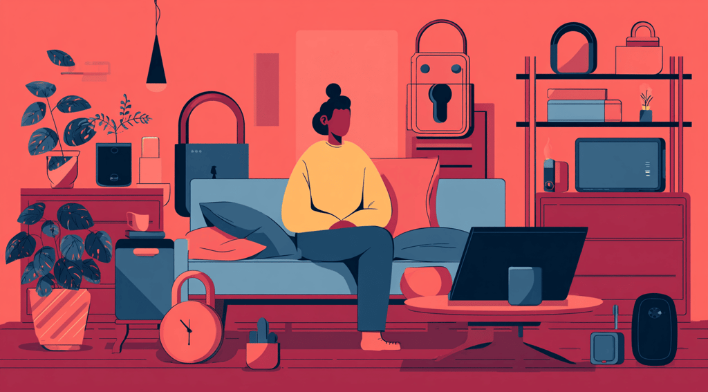 a woman sitting on a couch with a laptop and a laptop