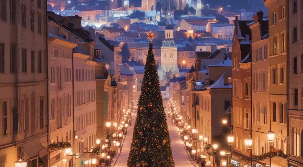 people walking on sidewalk near building during night time