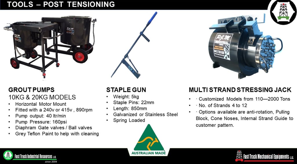 POST TENSIONING DUBAI | FAST TRACK INDUSTRIAL RESOURCES LLC