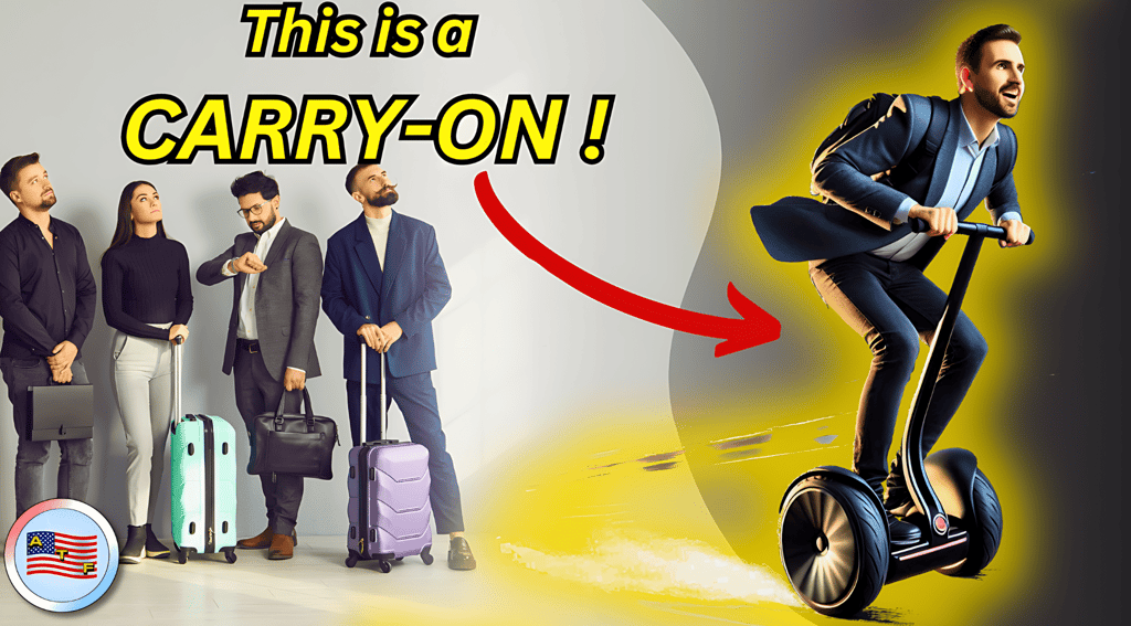 man on Segway in an airport