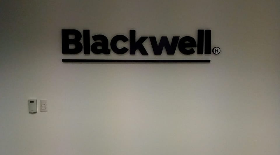 letras 3D para recepción de oficina moderna  letreros 3D para recepción de empresa  letras corpóreas