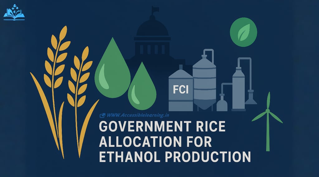 Government Allocates 5.2 Million Tonnes FCI Rice for Ethanol Production: Policy Analysis and Food Se