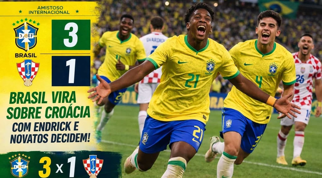 Brasil Vira Sobre Croácia com Endrick e Novatos Decidem: 3 a 1