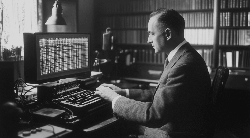 a man in a suit and tie is typing on a computer