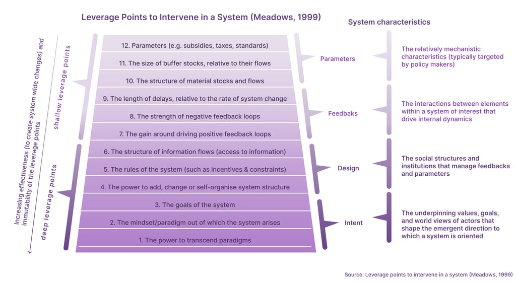 Meadows Leverage Points for Interventions