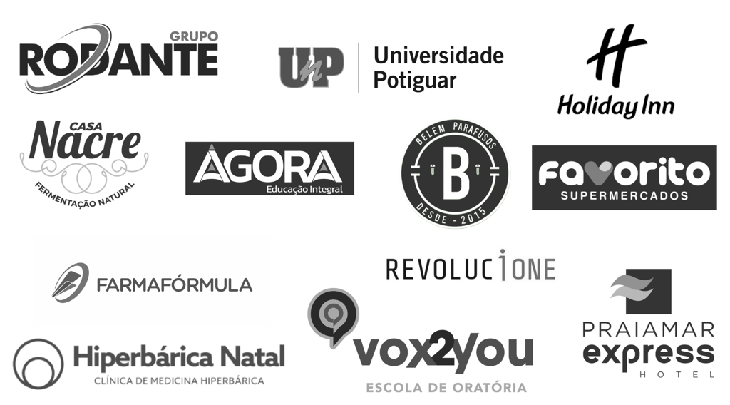 Logomarcas de empresas que confiam na GMSER