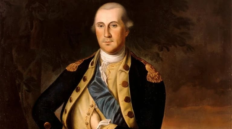 Image of General Washington that the website builder put under General Intake Forms as a light joke.