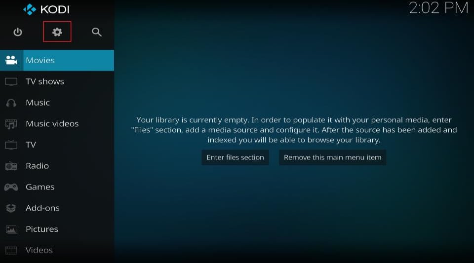 kodi pvr client menu