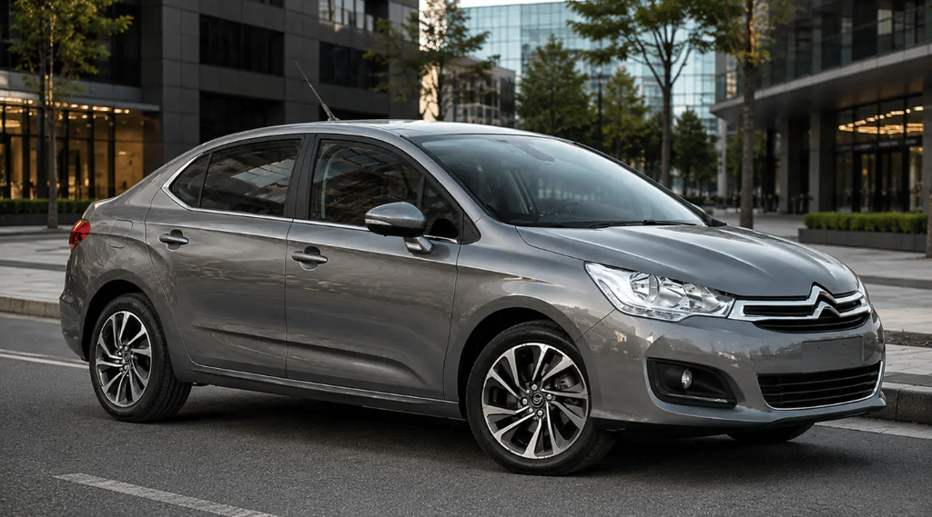 Citroën C4 Lounge Exclusive 2017 cinza em cenário urbano