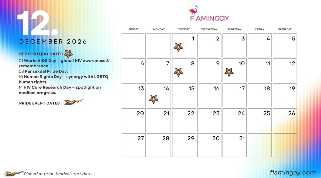 LGBTQIA+ 2026 key event dates DEC 2026