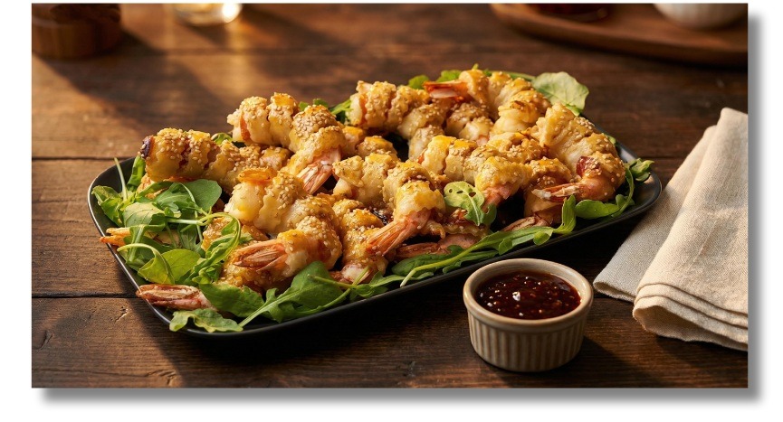 Three ingredients shrimps recipes with puff pastry