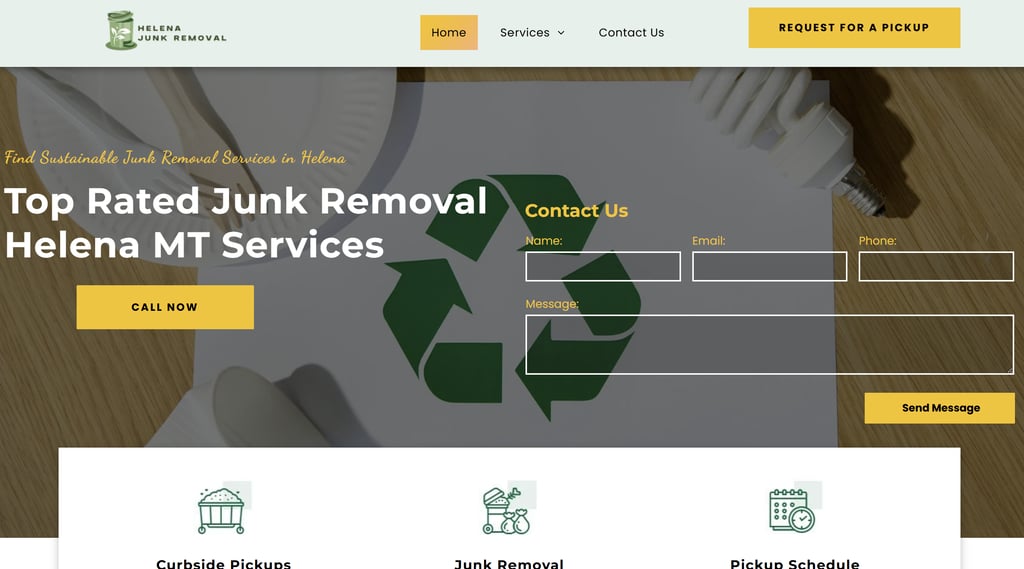 junk removal services in the Helena Montana area, debris removal, trash removal, jobsite cleaning