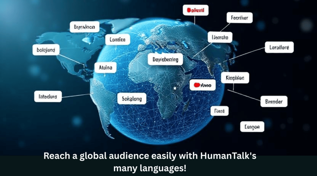 reach a globa audience easily with humantalk of reaching the global audience in different languages