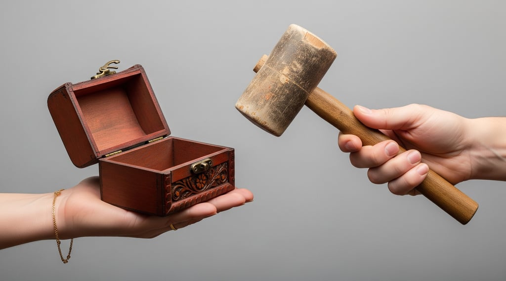Empty fancy box vs. simple functional tool.