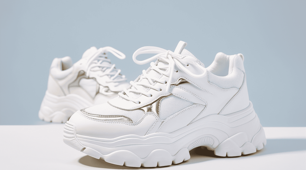 White Shoes Illustration in the style of Y2K Aesthetic