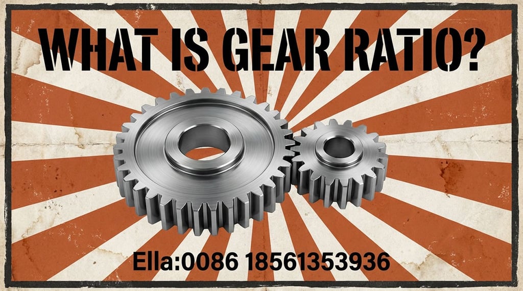 Pair of gears with different sizes illustrating gear ratio calculation