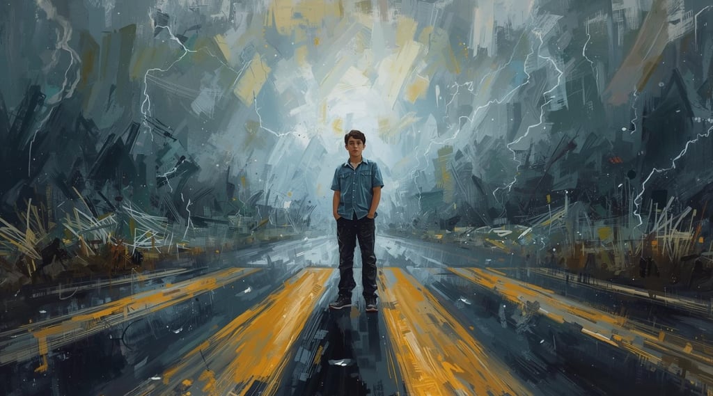 Person standing at a crossroads symbolising life choices