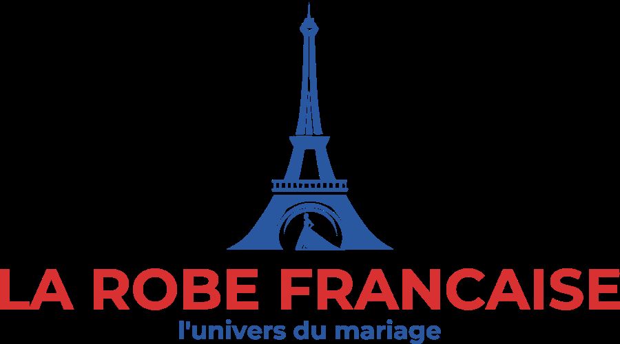 logo la robe Française fond noir logo bleu et rouge