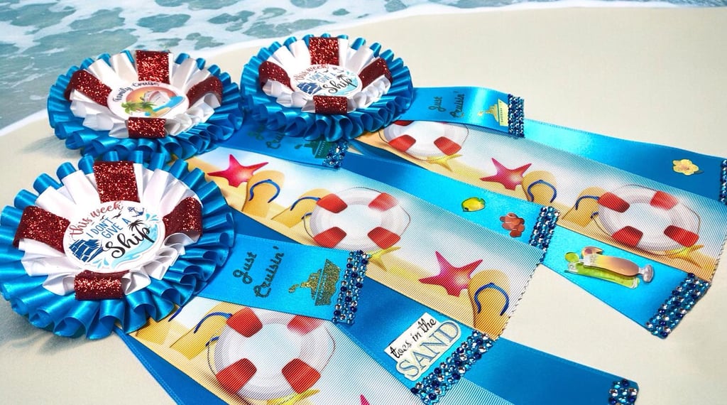 Nos fameuses rosettes de croisières! Peuvent être personnalisables!