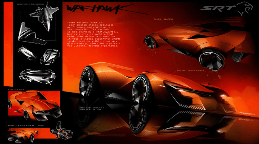 “Conceito SRT futurista da Stellantis com design agressivo criado por jovem designer