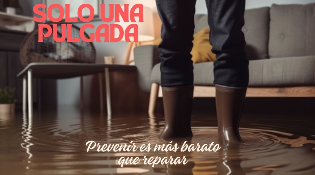 una mujer con botas en una pulada de agua