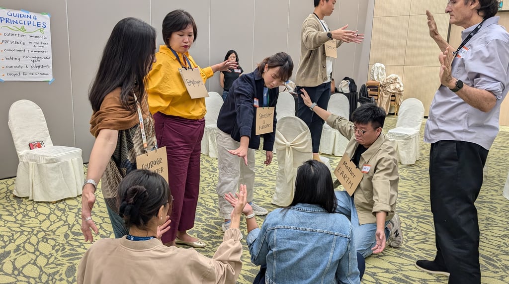 Social presencing theatre 4D mapping Sculpture 2