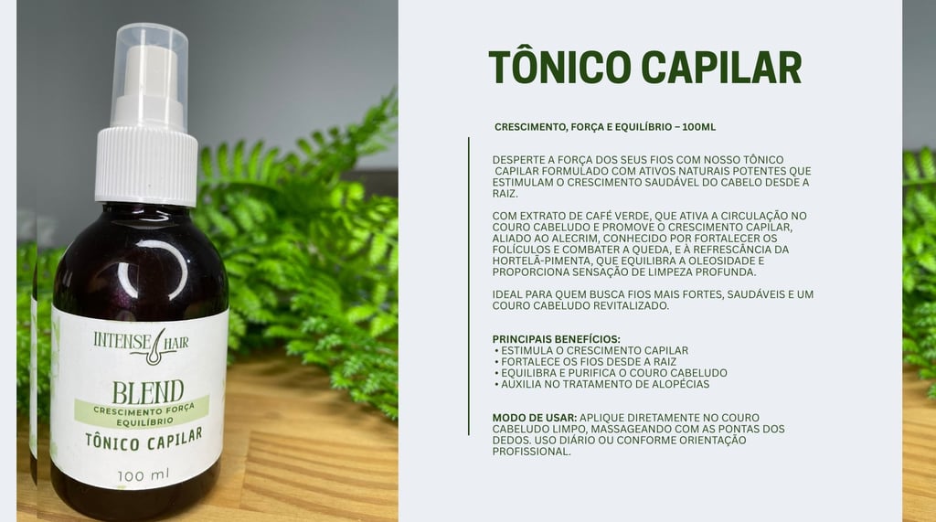 TÔNICO CAPILAR INTENSE HAIR