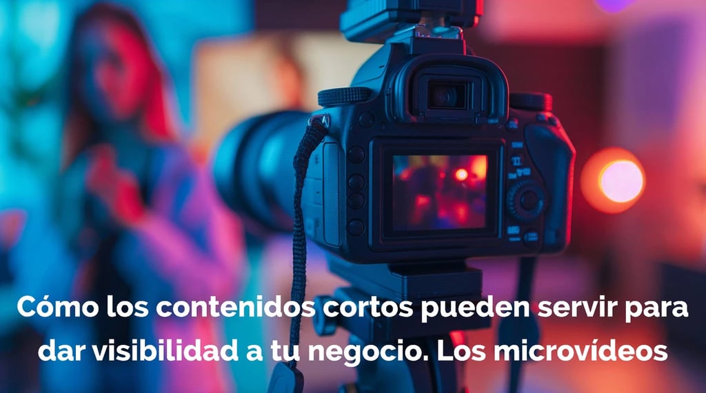 Cámara de fotos y vídeo grabando a una mujer