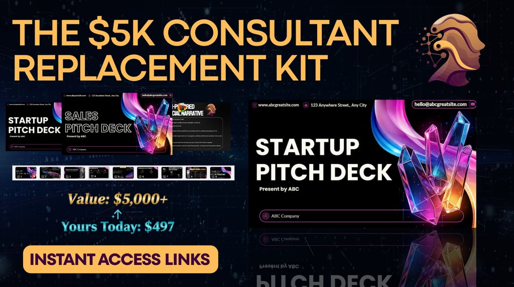 Startup pitch deck kit preview for founders